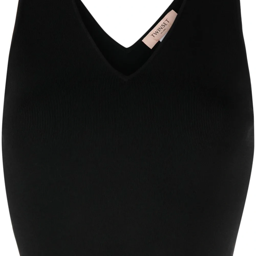 Укороченный топ с V-образным вырезом Укороченный топ с V-образным вырезом