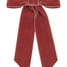 Бархатная заколка для волос с бантом