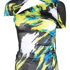 Полупрозрачное платье с графичным принтом Полупрозрачное платье с графичным принтом