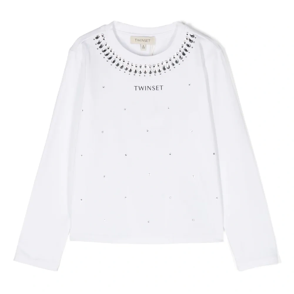 футболка из джерси со стразами