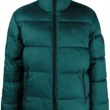 Пуховик с нашивкой-логотипом