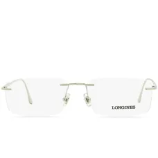 Очки в квадратной безободковой оправе