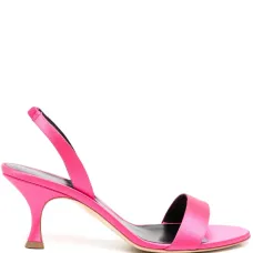 Атласные босоножки Decade 70 с ремешком на пятке