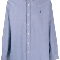 Рубашка из хлопка с вышитым логотипом