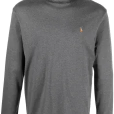 джемпер с высоким воротником и вышитым логотипом