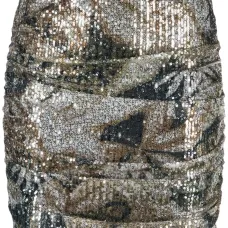 Юбка с пайетками и сборками Юбка с пайетками и сборками