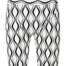 Graphic-print cut-out shorts