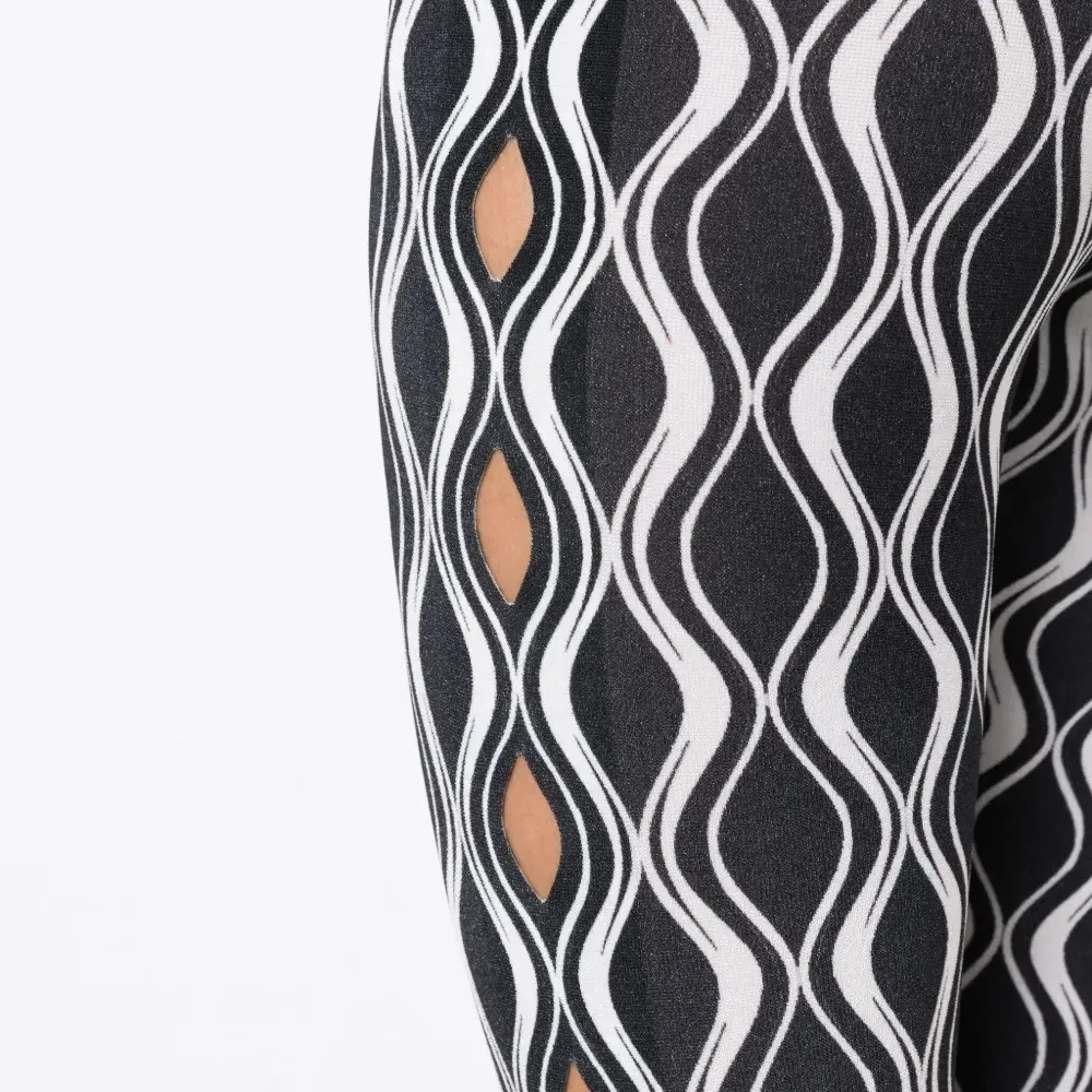 Легинсы с завышенной талией и принтом