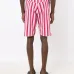 Полосатые шорты-бермуды средней посадки
