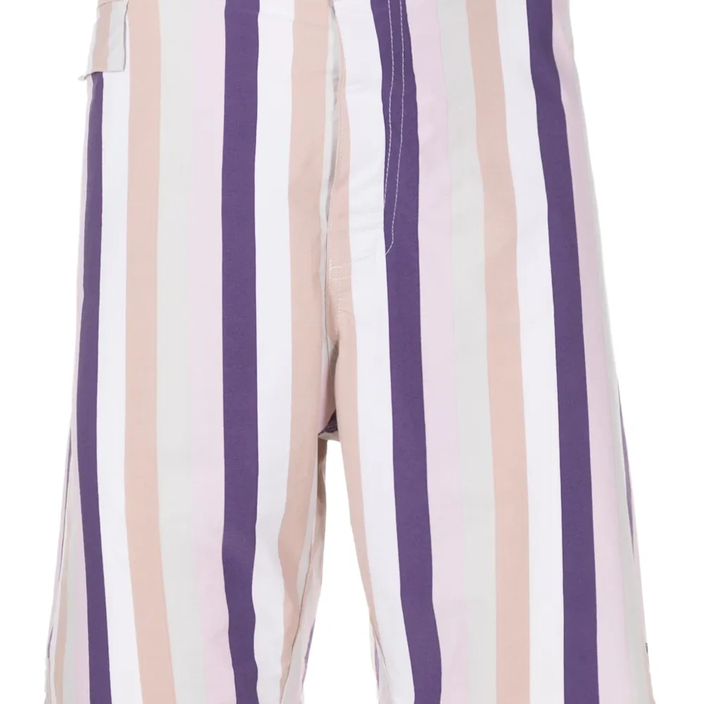 Полосатые шорты-бермуды средней посадки