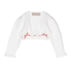 Укороченный кардиган с бантом