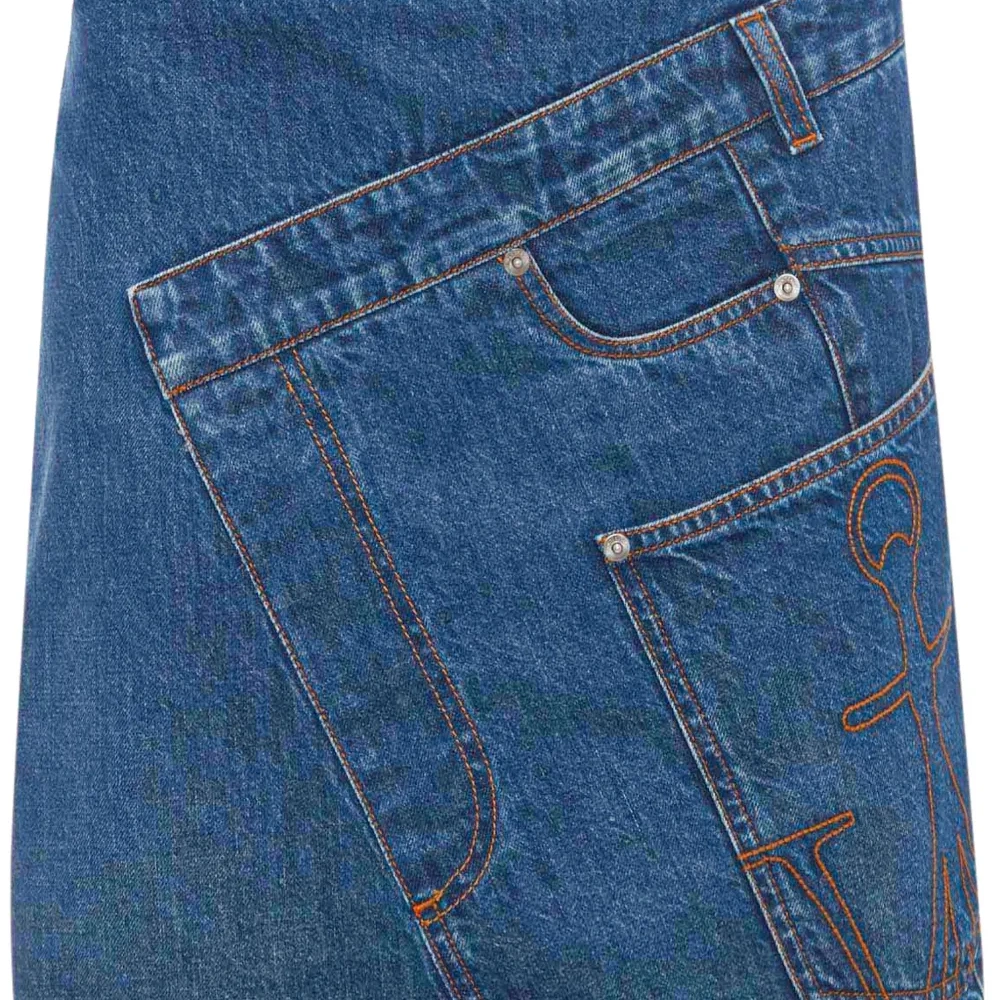 Джинсовая мини-юбка Twisted с логотипом JW