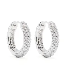 Серьги-кольца с кристаллами Серьги-кольца с кристаллами