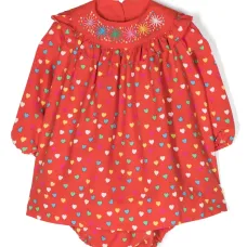 Платье с оборками и принтом