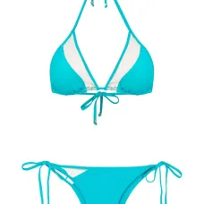 Sheer-panels triangle bikini