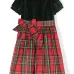 Платье А-силуэта в клетку тартан