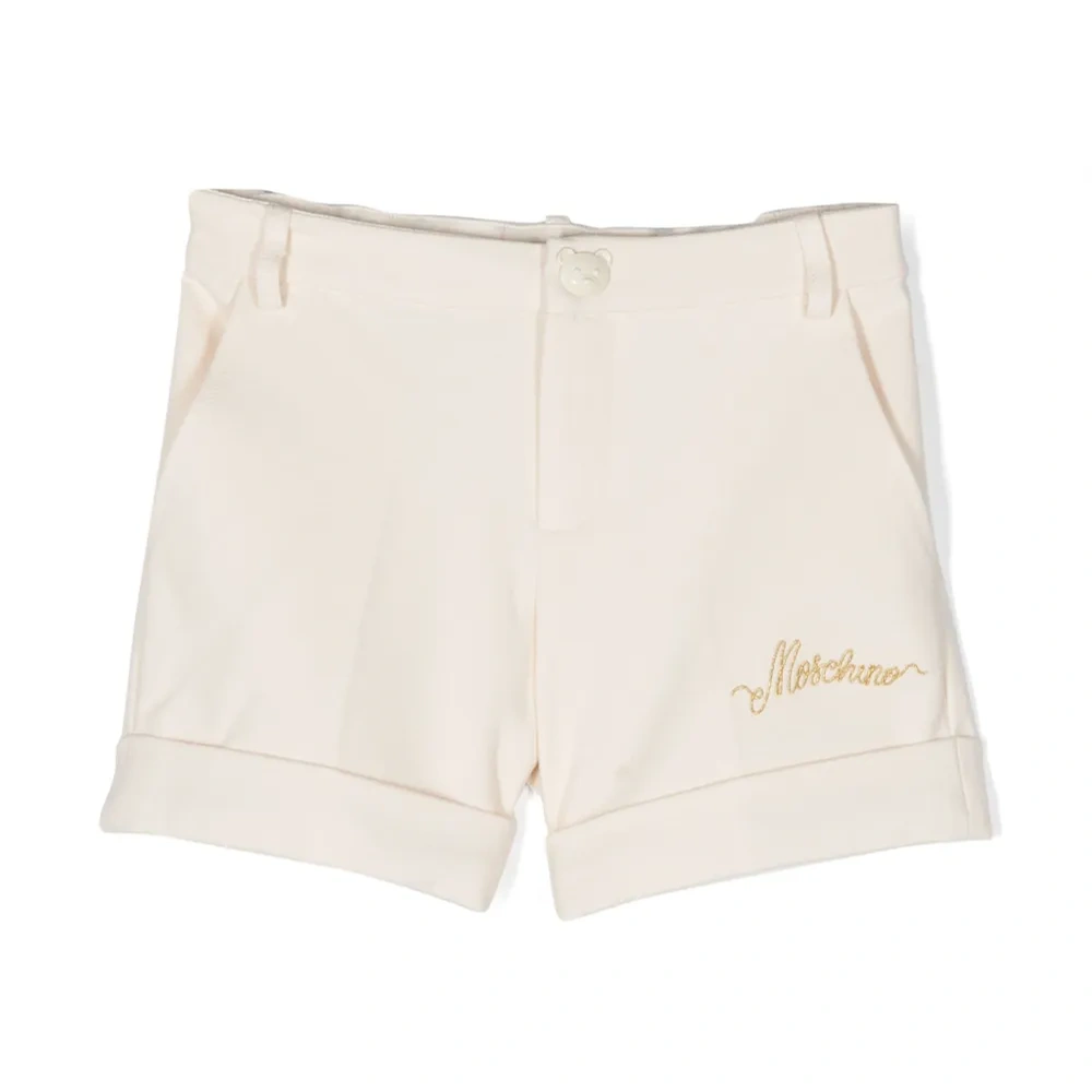 Шорты из ткани пике с вышитым логотипом