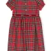 Платье в клетку тартан со складками