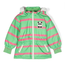 Куртка в полоску с нашивкой Panda