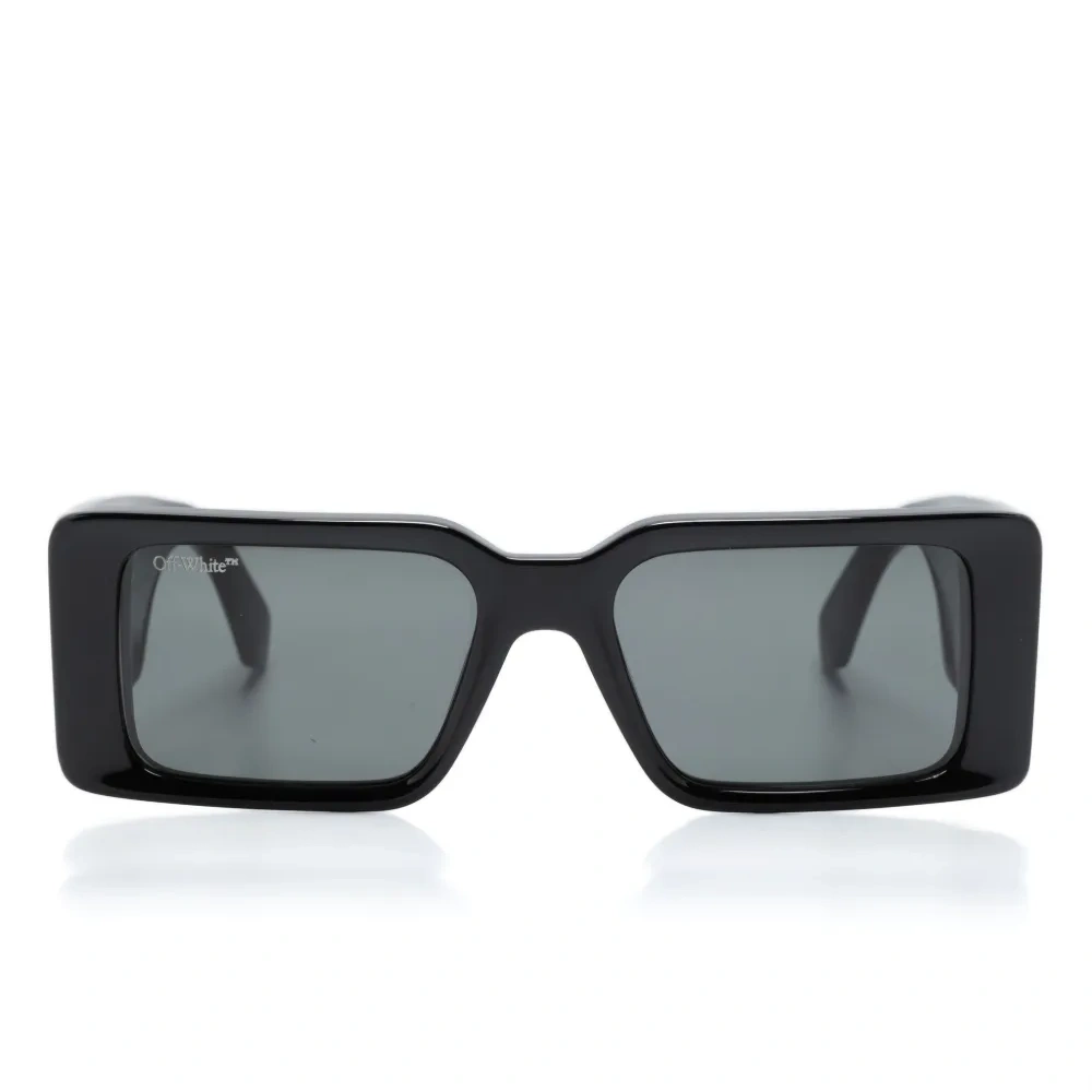 Солнцезащитные очки в прямоугольной оправе с логотипом Солнцезащитные очки в прямоугольной оправе с логотипом