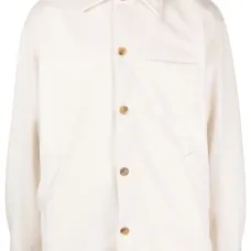 Logo-embroidered button-up jacket Logo-embroidered button-up jacket