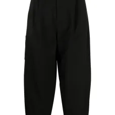 Брюки с низким шаговым швом и логотипом