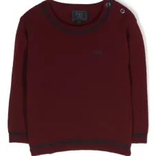 Джемпер тонкой вязки с вышитым логотипом Джемпер тонкой вязки с вышитым логотипом