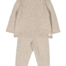 Knitted cashmere trouser sets