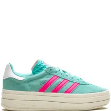 Gazelle  "Flash Aqua / Lucid Pink" platform sneakers