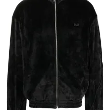 Бархатный бомбер с вышитым логотипом Бархатный бомбер с вышитым логотипом