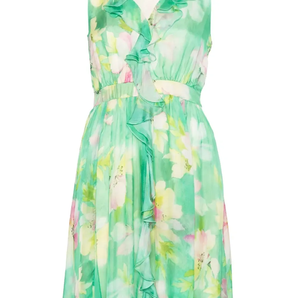 Платье мини с цветочным принтом