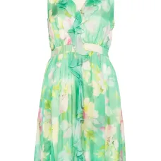 Платье мини с цветочным принтом Платье мини с цветочным принтом