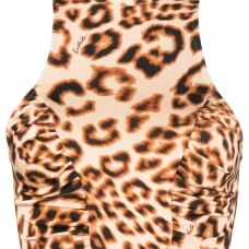 Укороченный топ с леопардовым узором