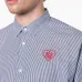 Полосатая рубашка с вышитым логотипом