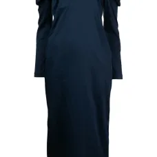 Платье миди с открытыми плечами