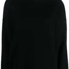 Mock-neck fine-knit jumper