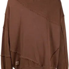 Embroidered patchwork sweatshirt