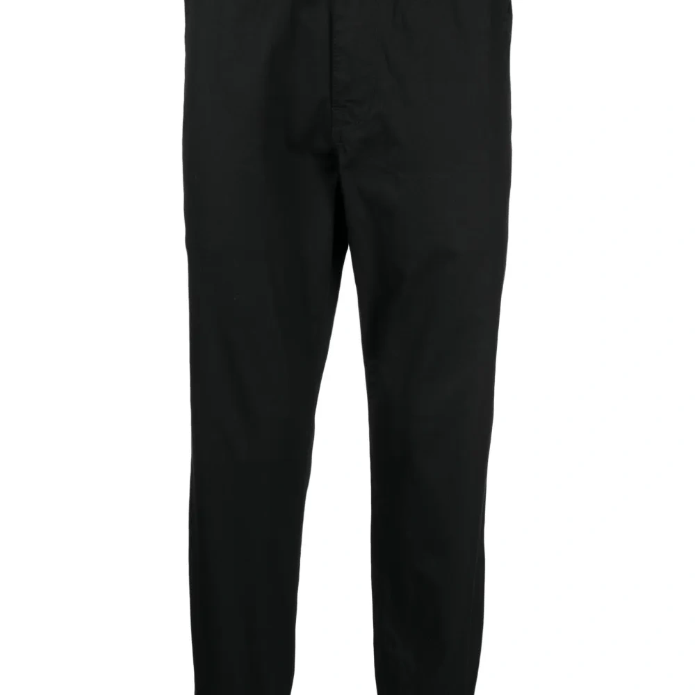 Logo-patch elasticated-waist trousers