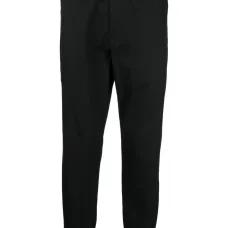 Logo-patch elasticated-waist trousers