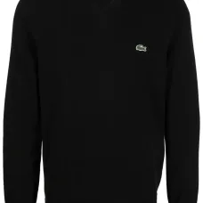 Logo-embroidered fine-ribbed jumper