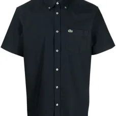 Хлопковая рубашка с вышитым логотипом