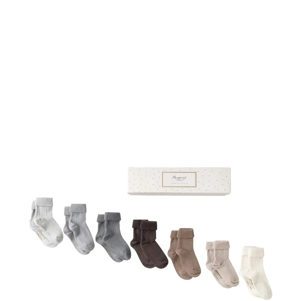 Рифленые носки с высоким воротом