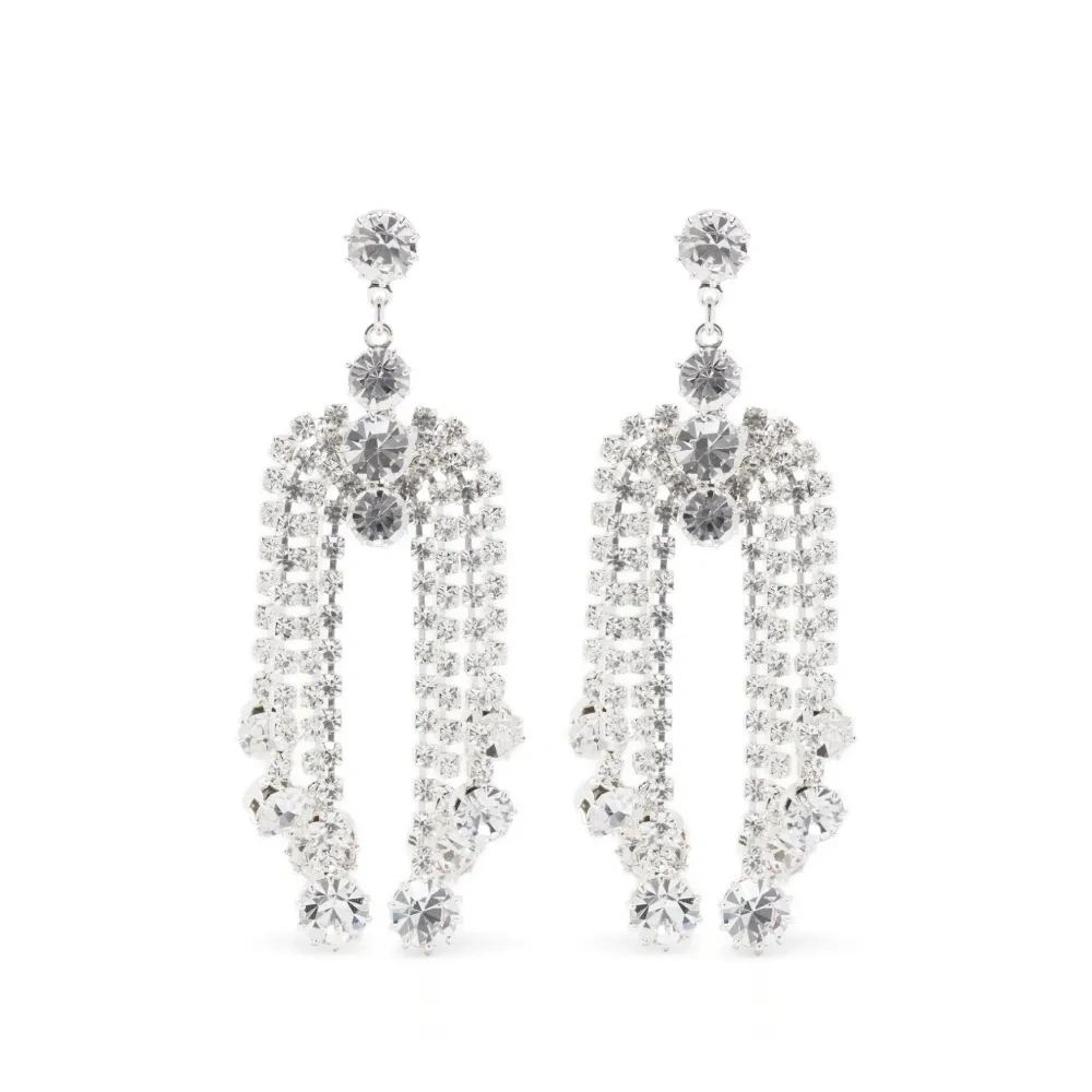 Серьги-подвески с кристаллами