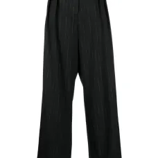 Полосатые брюки широкого кроя