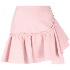 Мини-юбка с оборками и завышенной талией