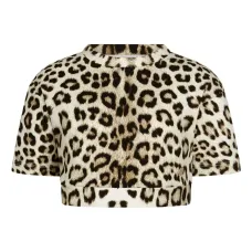 Укороченный топ с анималистичным принтом