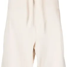 Logo-patch cotton track shorts