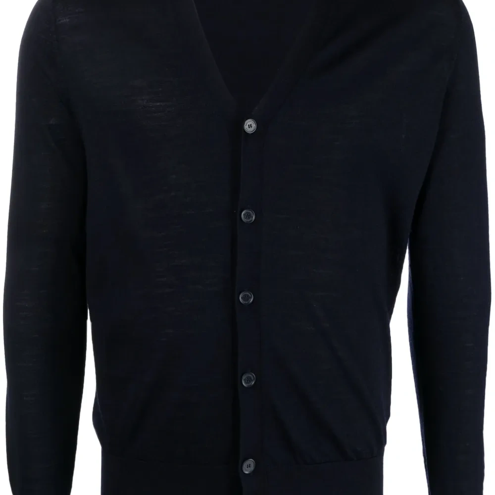 Кардиган из шерсти с V-образным вырезом