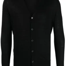 V-neck wool cardigan