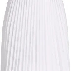 Logo-embroidered elasticated pleated miniskirt